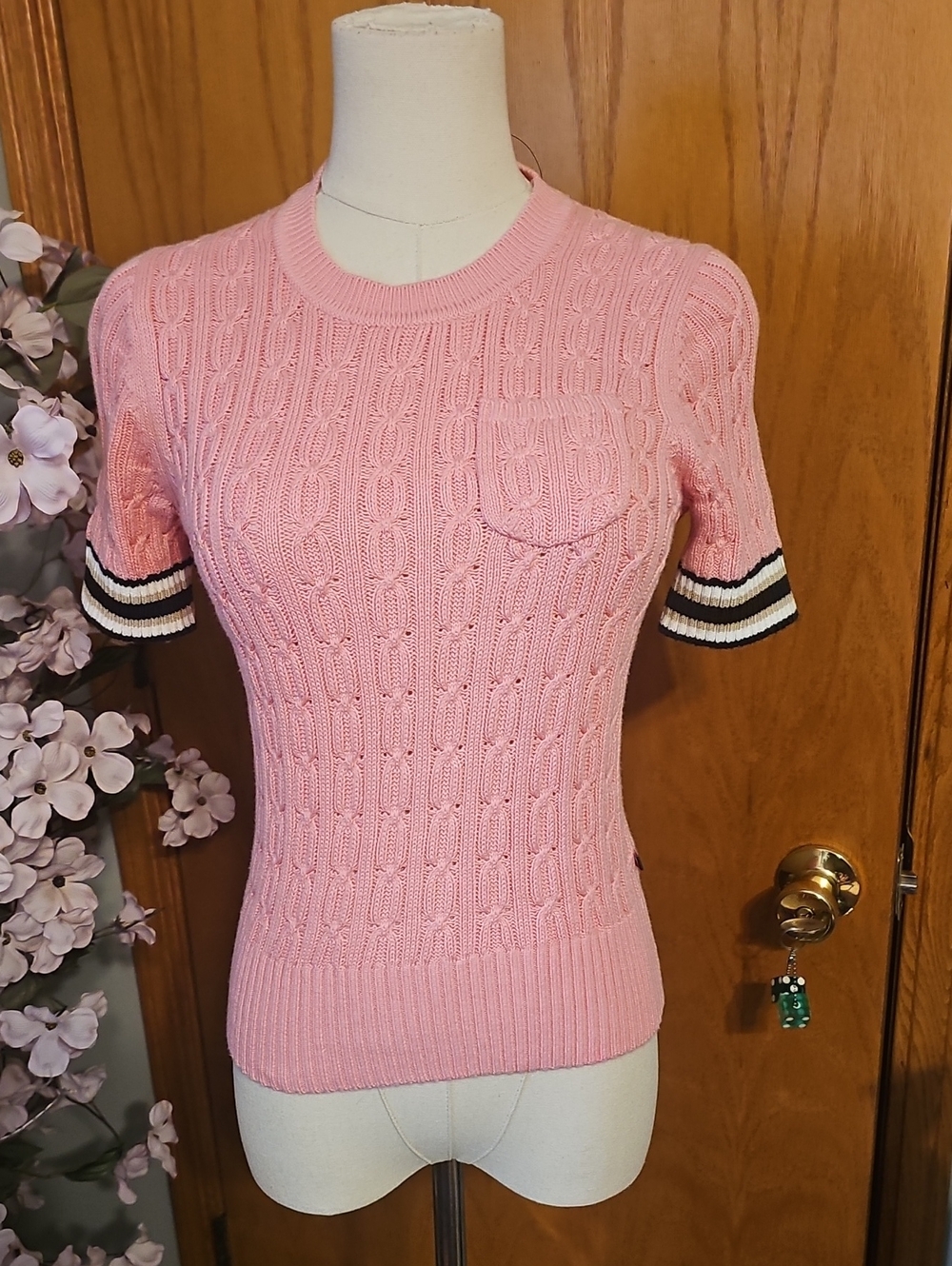 Bnwt Tommy Hilfiger Pink Knit Top